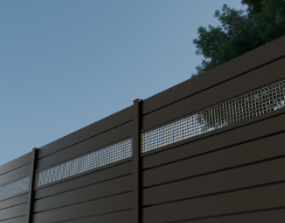 Cerca de veneziana de alumínio